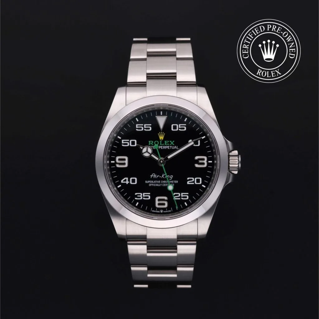 Rolex Air King usato: guida completa per vendita e acquisto 4 Rolex Oyster Perpetual Air King ref. 126900 anno 2023 su sfondo nero