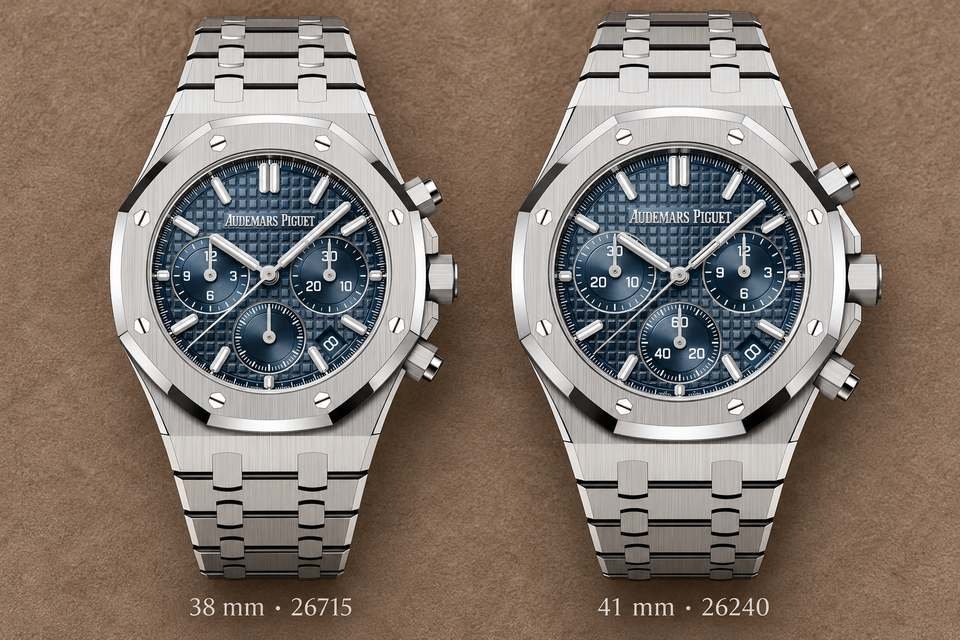 Royal Oak Chronograph in acciaio, quadrante blu